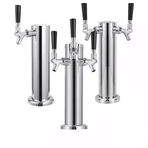 Aço inoxidável Single/Duplo/Triplo Tap Chope Torre Cerveja Dispensador de Cerveja Tap Torre para Venda