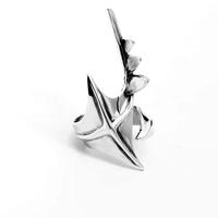 Nouvelle bague en alliage irrégulière extraterrestre unisexe transfrontalière conception de niche européenne et américaine Cyberpunk Hip-hop bijoux exagérés