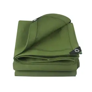 green heavy duty lightweight canvas tarpaulin sheet for truck covering