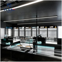 Table de présentation Dark Smoke Shop, vitrine de luxe pour boutique de tabac, présentoir en verre pour dispensaire, dernier design avec éclairage