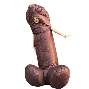 Conception drôle Costume fantaisie tenue gonflable pénis fête Costume pour Adt haute qualité nouveau écologique 100% Polyester unisexe - Product Image 3