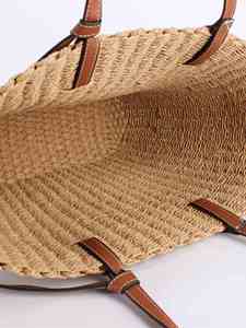 กระเป๋าถือสานฟางโบฮีเมียนสำหรับเดินทางฤดูร้อน ทำมือ แฟชั่นสำหรับผู้หญิง สะพายไหล่เดียว ใช้ได้ที่ชายหาด - Product Image 5