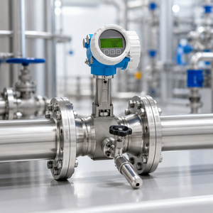 Hochpräziser E+H 7F2C80 Prowirl F200 DN80 Integrierter Durchflussmesser 4-20mA HART mit Hintergrundbeleuchtung, DSC-Sensor IP67 für Chemikalien - Product Image 1