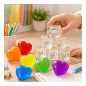 Jouet souple lumineux transfrontalier en forme de cœur, cube anti-stress en caoutchouc souple, cadeau pour vendeurs en ligne sur plateforme de marché - Product Image 6