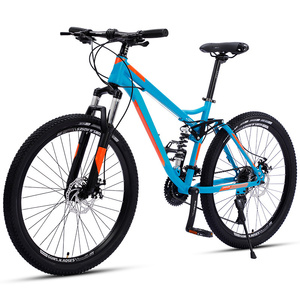 Bicicleta de Montaña de Alta Calidad con Suspensión Delantera, 27 Velocidades, para Adultos, de Acero al Carbono, con Neumáticos Gruesos, Estilo Deportivo, Frenos de Disco ZXC- - Product Image 1