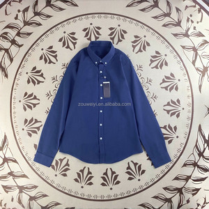 Chemise RL <span class=keywords><strong>Mark</strong></span> 100% Coton Satin Anti-boulochage Tissée Décontractée Classique Manches Longues Style Américain Broderie Imprimée pour Homme - Product Image 6