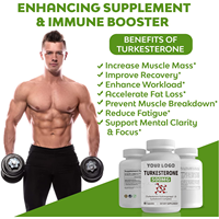 Complément alimentaire pour la croissance musculaire naturelle des adultes, la récupération et la force physique, augmentation de la masse musculaire, capsules de Turkesterone 500 mg (90 capsules)