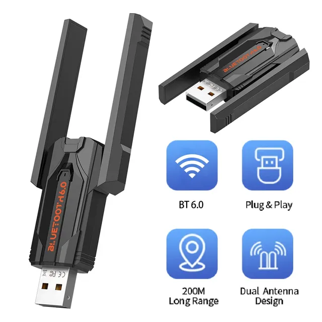 USB for Adapter PC Dongle Receiver Reconnects 7 Devices Simultaneously for Keyboard/Mouse/Headphone/Speakers/Printer Made
