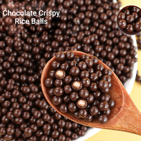 Boules de riz croustillantes au chocolat 1 kg, boules de chocolat noir, perles croustillantes au chocolat au lait et à la fraise pour la décoration de pâtisserie