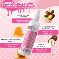 Spray démêlant et lissant professionnel sans rinçage pour perruques en cheveux naturels et synthétiques, pH 5 équilibré, 250 ml