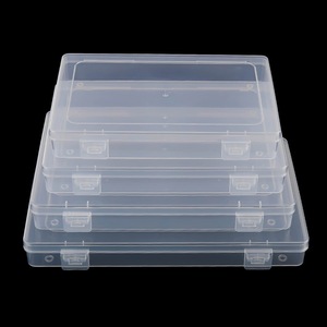 Caja de Almacenamiento de Plástico Transparente, Rectangular, con Tapa, para Joyería, Papelería, Embalaje, Tamaño 20.5-26 - Product Image 1