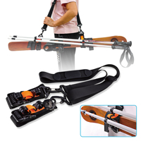 Sangle de transport pour ski et bâtons, sangle de ski intégrée, sangle à crochet pour ski 2-en-1