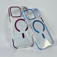 JOYPORODO B337 pour iPhone 18 17 Pro Max Coque de protection magnétique transparente antichoc ondulée