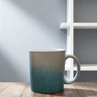 Tasses à café et à vin en céramique minimaliste en forme d'œuf, à double paroi, enduites de poudre, 11 oz, compatibles lave-vaisselle, pour gravure laser