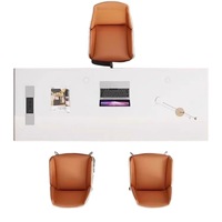 Bureau de travail moderne blanc ergonomique JINS, facile à assembler, avec rangement, pour salon de beauté, usage médical