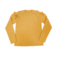Pull tricoté col rond en mélange de coton personnalisé pour femme, idéal pour les sororités, les équipes scolaires et les tenues universitaires grecques – Vente en gros