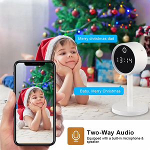 Nouvelle caméra de surveillance pour bébé intelligente 5MP, application Tuya, moniteur Wifi sans prise et interphone à distance via téléphone portable, vision nocturne - Product Image 5
