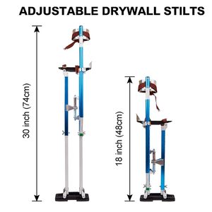 Chuyên Nghiệp Có Thể Điều Chỉnh 18 "30" Tường Thạch Cao Thang Giàn Giáo Màu Xanh Nhôm Công Cụ Nhà Cho Thạch Cao Sơn Vật Liệu Thép - Product Image 4