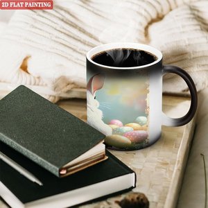 Mug personnalisé à design sur mesure, noir givré, 11 oz, sensible à la chaleur, tasse cadeau - Product Image 3