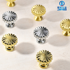 JAYHOO Cabinet Knobs Brass Round Minimalist Gold Silver Modern Drawer Wardrobe <b>Handle</b> 8855 - Product Image 1