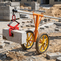 Chariot manuel robuste pour le levage de pavés et de blocs de granit, outil de levage de pierres OEM pour l'aménagement paysager et la construction