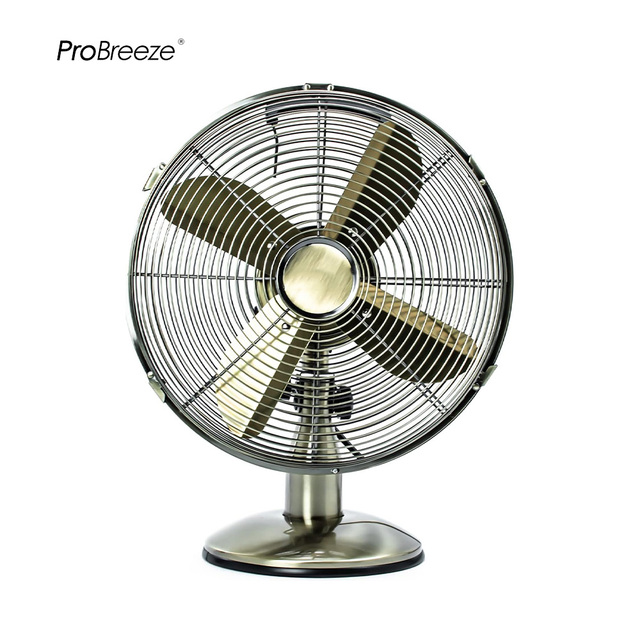 Hot Selling Electric Hotel 3-Speed Classic Retro Metal Desktop Fan with Copper Motor Mechanical Control Quiet Operation