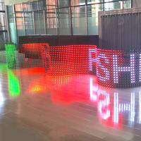 Pantalla LED de Malla P55 Plegable y Flexible, Cortina de Luces para Exteriores, Tiendas, Ascensores, Navidad, Pixel Light, Cabina de DJ, Escenario