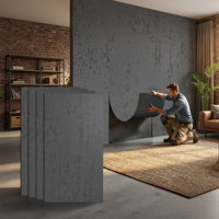 Panneaux muraux en pierre flexibles, légers, pliables, écologiques, style MCM, pour colonnes courbes et décoration intérieure
