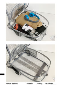 <span class=keywords><strong>Sac</strong></span> <span class=keywords><strong>à</strong></span> <span class=keywords><strong>dos</strong></span> transparent en PVC personnalisé avec logo, <span class=keywords><strong>sac</strong></span> d'école, sangle renforcée, <span class=keywords><strong>collège</strong></span>, lieu de travail, élégant, imperméable, <span class=keywords><strong>sac</strong></span> <span class=keywords><strong>à</strong></span> <span class=keywords><strong>dos</strong></span> quotidien - Product Image 5