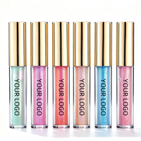 Gloss à lèvres effet verre aquatique, couleur longue tenue, brillance intense, texture gel hydratante, applicateur doux, sans cruauté, végan, OEM