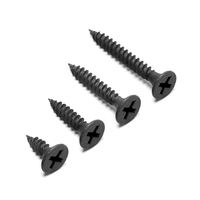 Vis à cloison sèche robuste 3,5x25mm noire à tête trompette, pointe de perçage, fixation en acier pour montants, vis autoperceuse durable pour plâtre