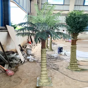 Most durable nearly natural large garden decor fiberglass fake artificial palm trees and plants for sale