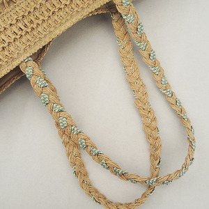 Tự Nhiên <span class=keywords><strong>Cutout</strong></span> Thiết Kế Vai Lớn Túi Tote Túi Giấy Rơm Túi Bãi Biển Mua Sắm Kỳ Nghỉ Bãi Biển Túi Xách - Product Image 5