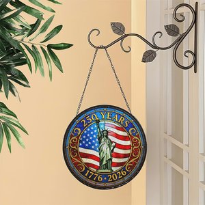 Attrape-soleil en vitrail, pendentif suspendu, hommage aux 250 ans de l'Amérique, 1776-2026, décoration - Product Image 2