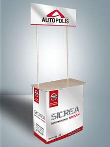 Taşınabilir katlanabilir Stand Kiosk iyi satış fuar ekranı Banner standı promosyon ve iş hediyeler sayaç masa - Product Image 4