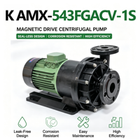 K AMX-543FGACV-1S 工业塑料PP+GF水泵3马力磁力驱动离心泵，用于PCB蚀刻液输送