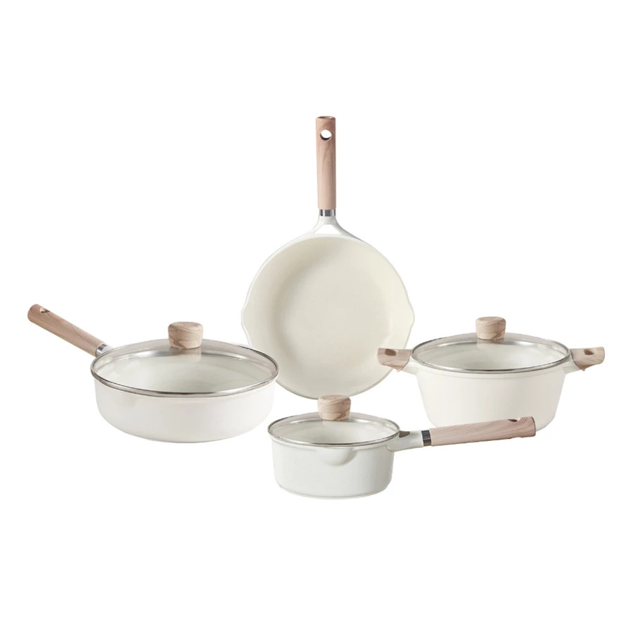 Seven-piece set (4 pots and 3 lids)