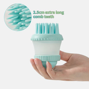 Brosse de bain en silicone pour animaux à poils longs - Massage doux, démêlant, écologique, utilisation en salle de bain - Product Image 6