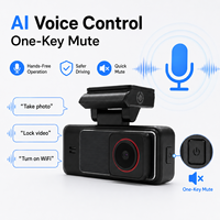 Caméra embarquée FYDZ 4K+2K WiFi APP avec écran IPS 3,2 pouces, commande vocale IA, capture photo, vision nocturne, enregistrement en boucle, design discret, 256 Go