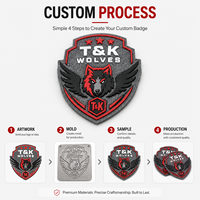 Parche de Silicona y Fieltro con Logotipo de Lobo 3D Personalizado, para Coser o Termoadhesivo, para Chaquetas, Gorras y Prendas