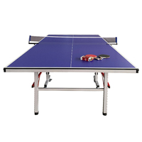 Vente en gros en usine Table de tennis de table pliable en MDF 18mm Table de tennis intérieure mobile avec roue pour l'entraînement en compétition
