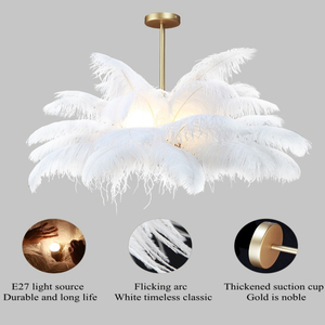 Lampadario di piume rosa decorazione camera da letto <span class=keywords><strong>lampada</strong></span> a sospensione in rame plafoniera Coffee Shop bar Bookshop <span class=keywords><strong>lampada</strong></span> a sospensione - Product Image 6