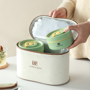 Morden phong cách tùy chỉnh dành cho người lớn & Kid Bento Hộp 4-Layered cách điện thép không gỉ ăn trưa làm việc container chống rò rỉ Bộ đồ ăn - Product Image 5