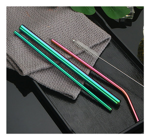 High Quality 4pcs in <strong>1</strong> Luxury Fashion C304 <strong>Stainless</strong> <strong>Steel</strong> <strong>Straw</strong> Reusable Cup Tumbler Accessories Bent Straight <strong>Straw</strong> - Product Image 3