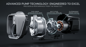Corpo della pompa in acciaio inossidabile, facile installazione, pompa booster intelligente a bassa rumorosità - Product Image 2