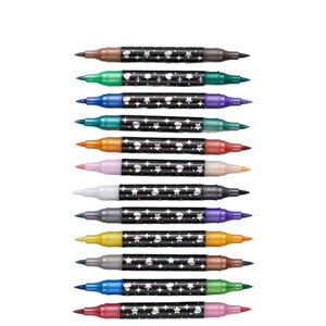 Juego de Marcadores de Doble Punta con Purpurina, 48 Colores, Plástico, Brillantes y Coloridos para Uso Escolar y de Oficina - Product Image 1