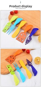 Juego de cinco utensilios pequeños para hornear, juego de cuchillos para queso, juego de herramientas para queso, juego de cuchillos, tenedores y espátulas de acero inoxidable para queso - Product Image 6