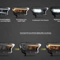 Vente en gros d'assemblages de phares LED de haute qualité pour Ford Everest et de feux de signalisation séquentiels pour Ford Ranger