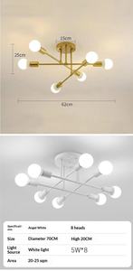 Moderne industrielle LED-Halbeinbauleuchte aus Eisen, schwarze dekorative Deckenlampe für Schlafzimmer, Wohnzimmer, Zuhause - Product Image 6