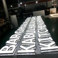 Prix d'usine – Lettres 3D LED de qualité diamant, dorées polies, pour enseignes de magasin, logos d'entreprise et décoration murale
